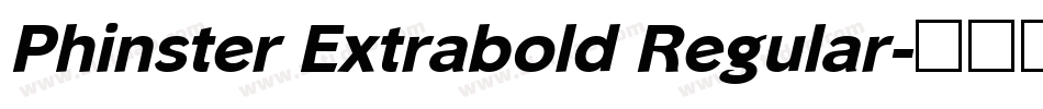 Phinster Extrabold Regular字体转换